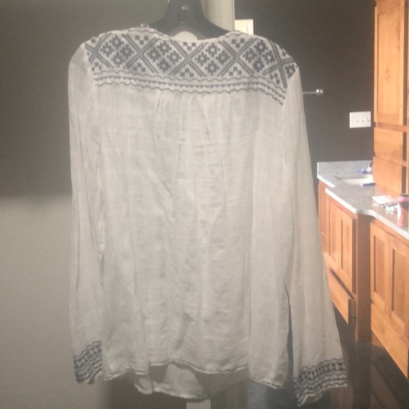 Nwot max studio embroidered cotton tunic xl - Picture 7 of 7